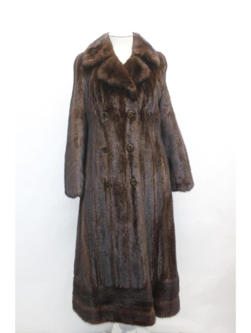 Excellent Canadian Mahogany Mink Fur Coat Jacket Women Woman Size 4 Petite